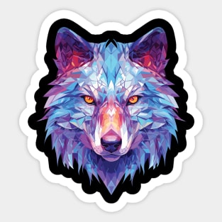 Holographic Wolf - modern gift design Sticker